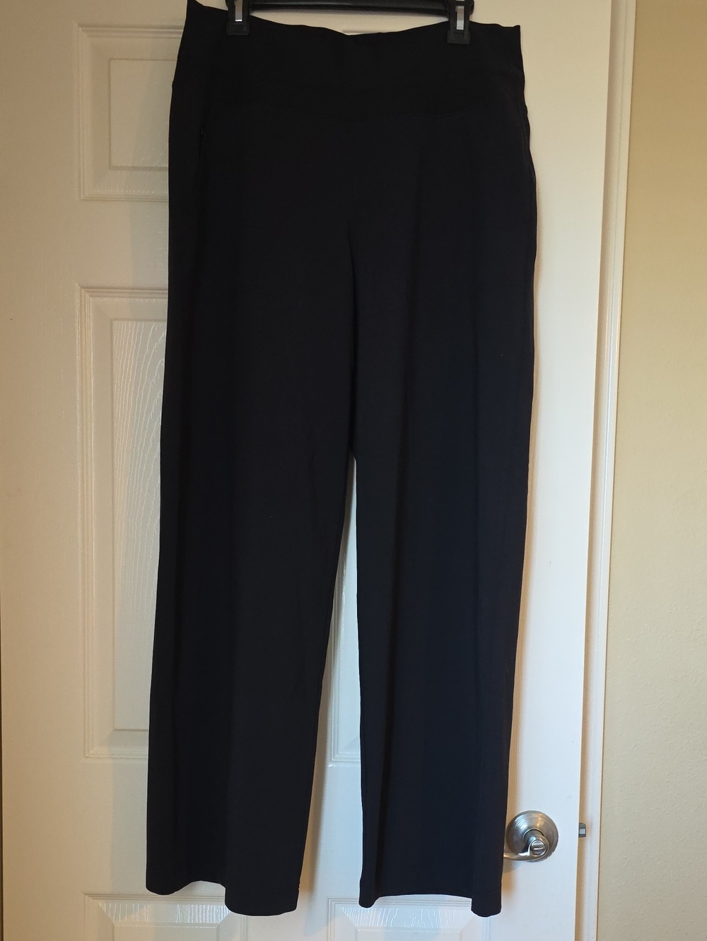 Athleta Black Wide-Leg Pull-On Pants